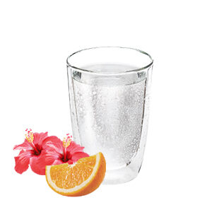 Agua mineral con naranja